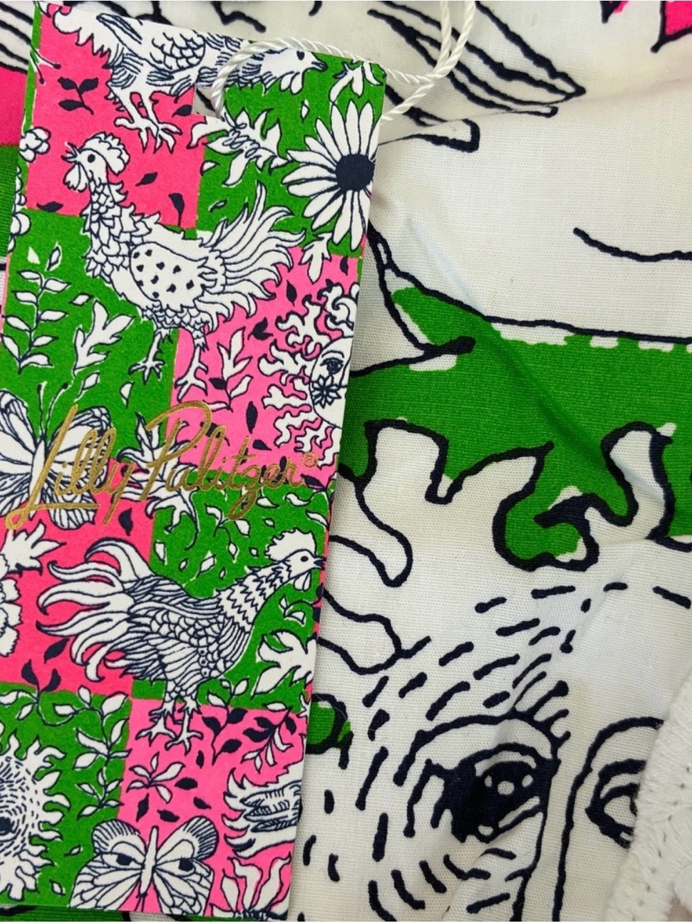 Lilly Pulitzer Romper - Pink and Green Salem - Size 14 - Picture 8 of 11